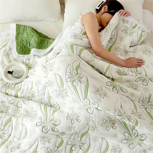 Bambusfaser Frischer Stil Blumen Decke