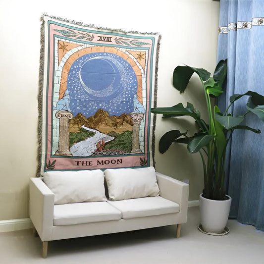 Moon Tarot Wandteppich Decke