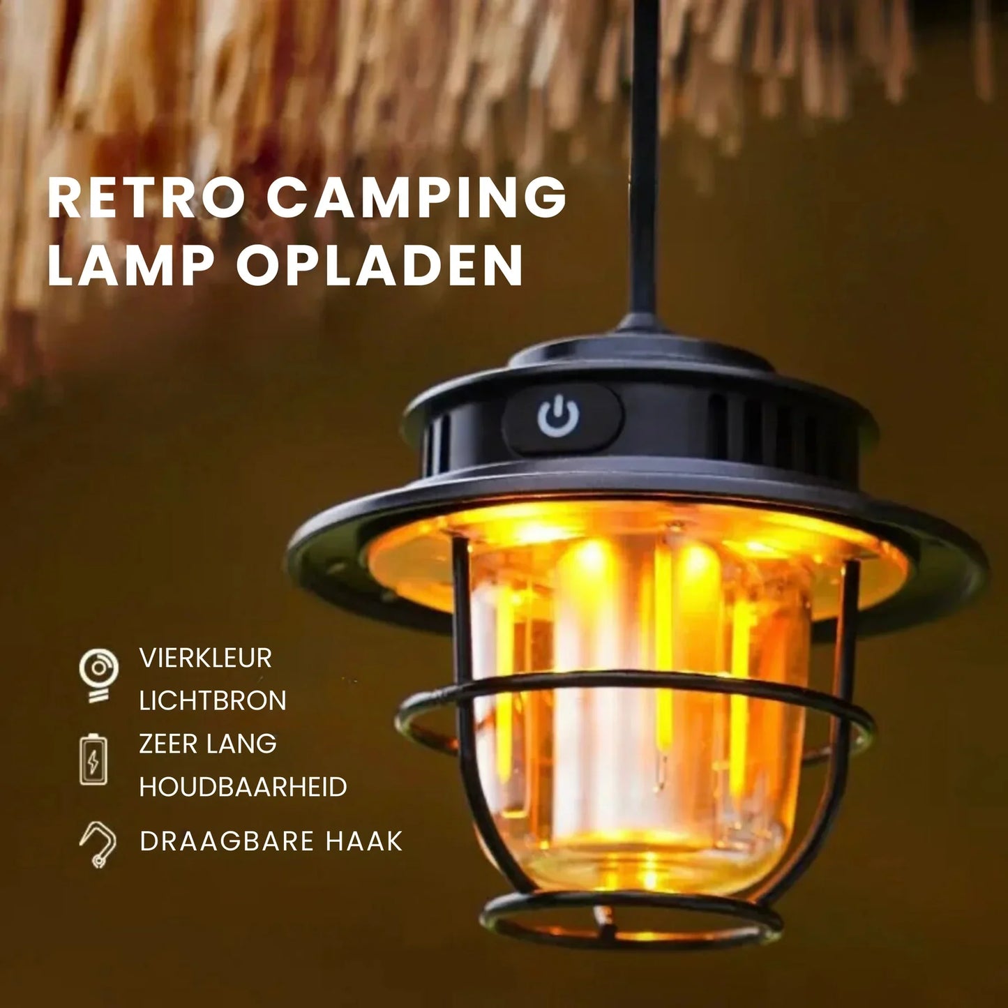 Wiederaufladbare LED-Campinglampe