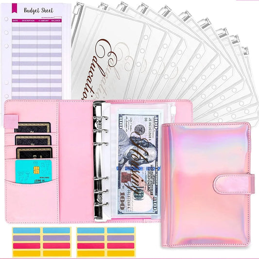 Budget-Organizer-Ordner mit Bargeldumschlag-System und Kreditkartenfächern