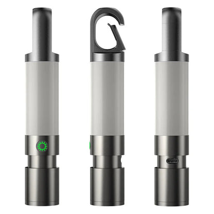 LED-Taschenlampe mit Mehrfarbfiltern – Wiederaufladbare USB-C Lampe mit Camping- & Notlicht-Funktion