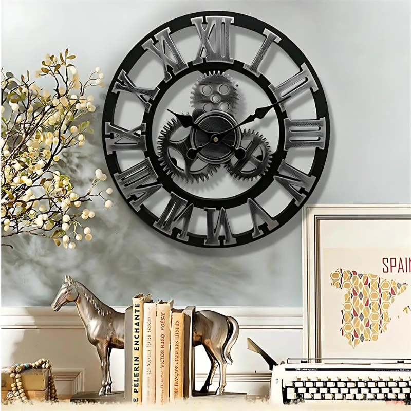 Garduru Retro Wanduhr aus Holz | Zeitloses Design für jeden Raum