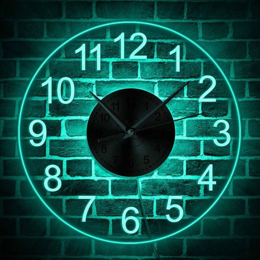 LED Wanduhr mit Acryl-Design für Wohn- und Bürodeko