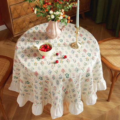 Romantische Botanische Druck Pastoral Tischdecke