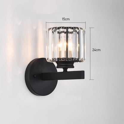 Kristallglas-Wandleuchte mit modernem Armdesign