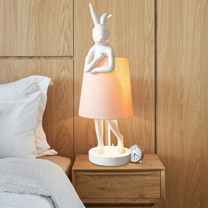 Garduru Nordic Rabbit LED Tischlampe | Kabellos | Stimmungslicht | Resin Design | Dekoration für Zuhause