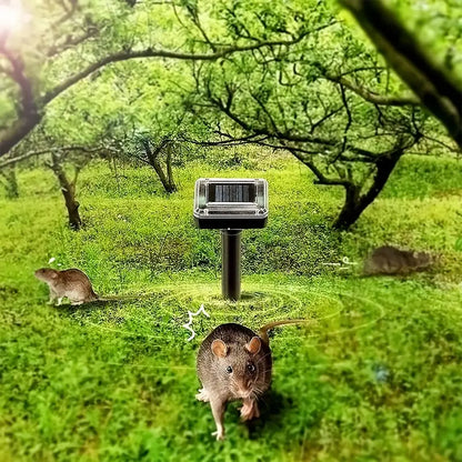 Solarbetriebene Schlangen- und Schädlingabwehr – Ultraschallgerät für den Garten