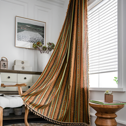 Bunte Quastenvorhang Lichtfilternde Gardinen