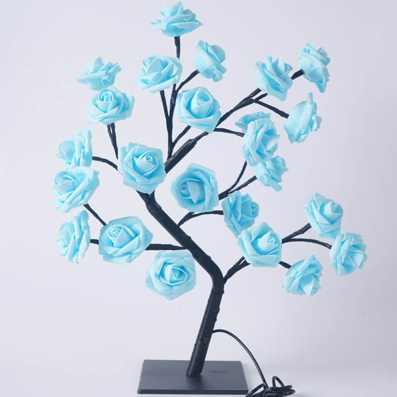 Garduru - LED Rosenbaum Tischlampe mit 24 Lichtern