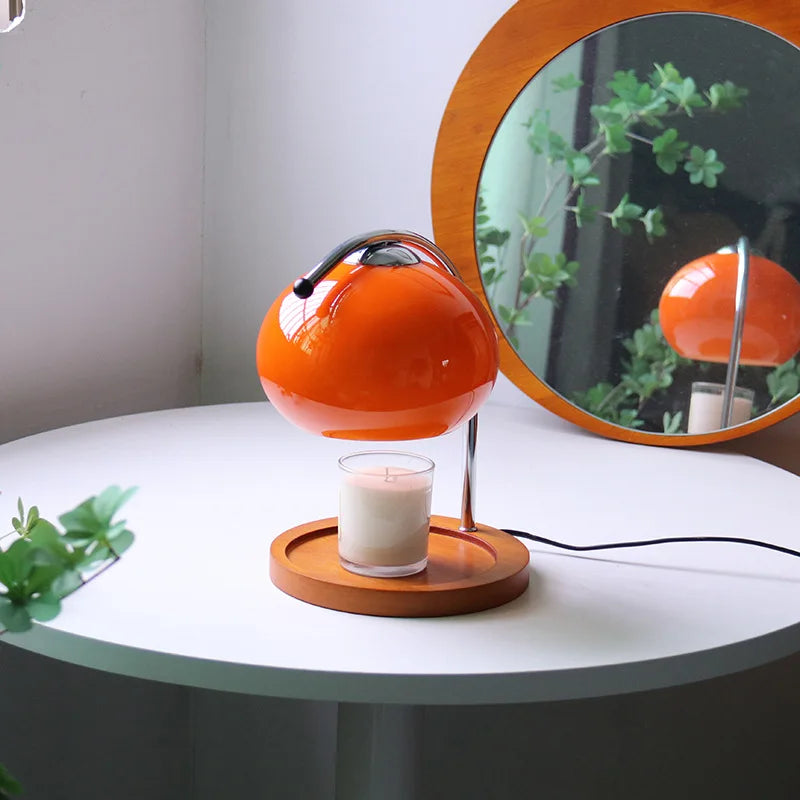 Retro Glas Kerzenwärmer Tischlampe - Aromatherapie Schreibtischlampe für Schlafzimmer und Büro