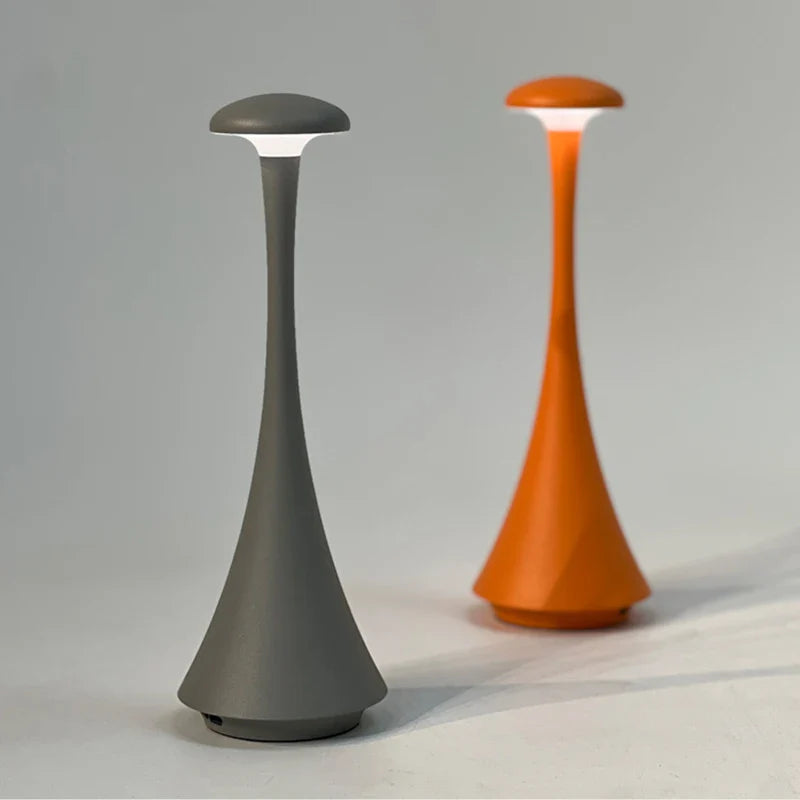 Garduru - Moderne Paddenstoel Tischlampe mit Touch-Control & USB-Aufladung
