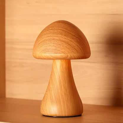 Holzpilzlampe - Tragbare LED-Nachtlampe mit Touch-Sensor und dimmbaren Einstellungen