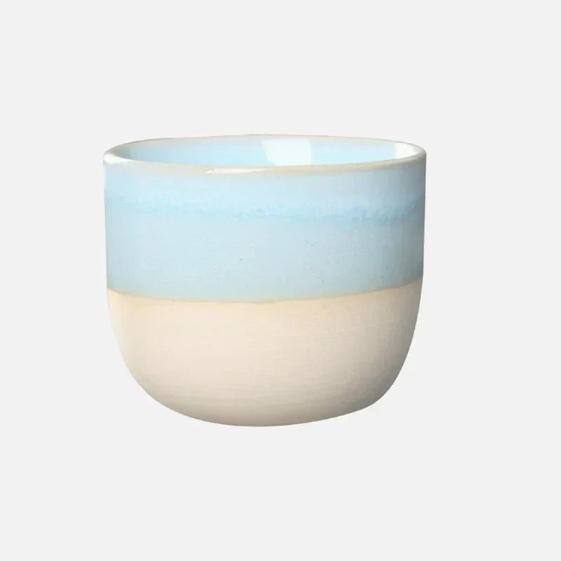 Handgefertigte Keramiktasse – Blau-Glasierte Teeschale