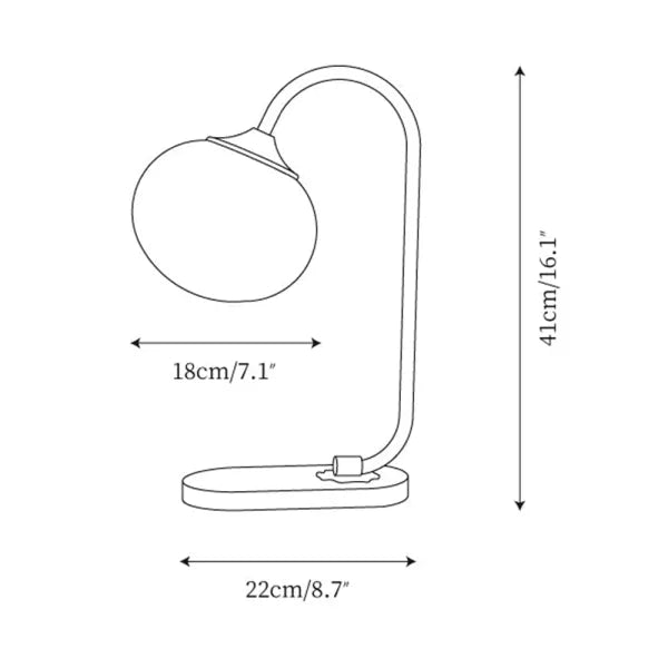 Garduru Metall- und Glas-Tischlampe