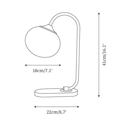 Garduru Metall- und Glas-Tischlampe