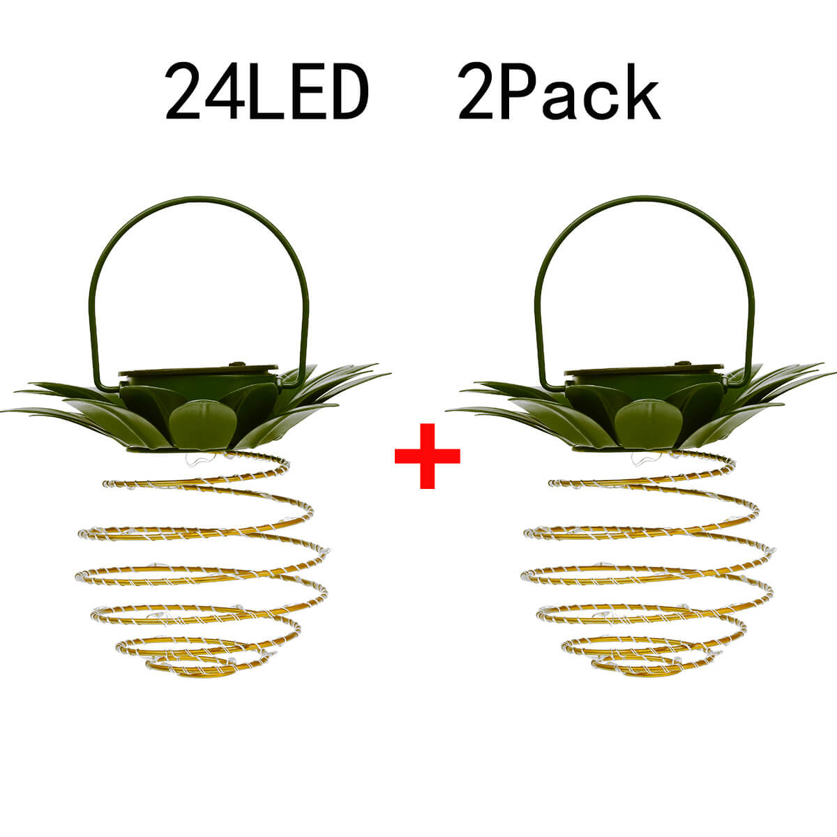 Garduru Ananas-Laterne | LED Solar Gartenlampe | Kupferdraht | Outdoor Wasserdicht | Hängende Deko-Leuchten