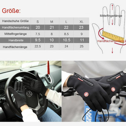 Hochwertige, warme, winddichte und wasserdichte Touchscreen-Handschuhe, Unisex