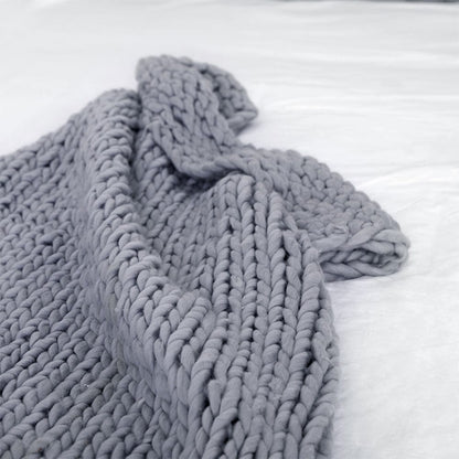 Handgemachte Dicke Strickdecke