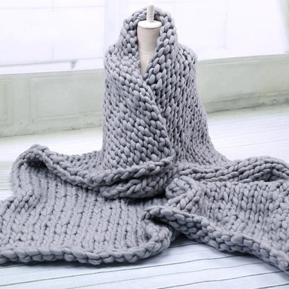 Handgemachte Dicke Strickdecke
