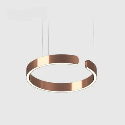 Garduru | Edge Modern Circle LED-Hängelampe aus schwarzem/weißem/goldenem Metall für Schlafzimmer/Esszimmer/Wohnzimmer