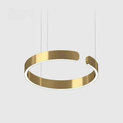 Garduru | Edge Modern Circle LED-Hängelampe aus schwarzem/weißem/goldenem Metall für Schlafzimmer/Esszimmer/Wohnzimmer