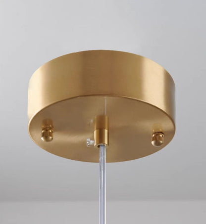 Moderne Glas- und Messinghängelampe – Elegante Beleuchtung für Wohnzimmer und Küche