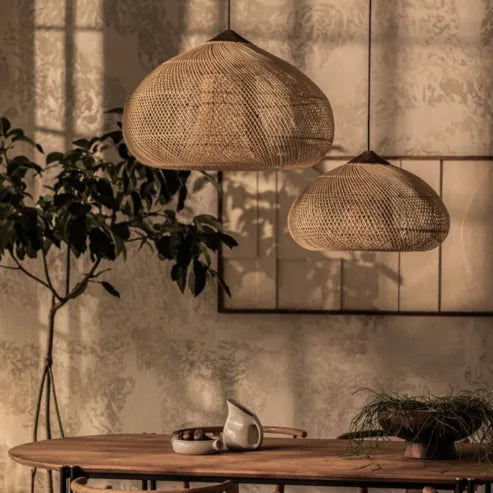 Garduru - beleuchtung wabi-sabi stil, licht trommel lampe hängenden lampenschirm