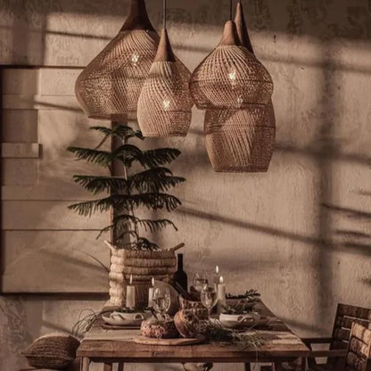 Garduru - beleuchtung wabi-sabi stil, licht trommel lampe hängenden lampenschirm