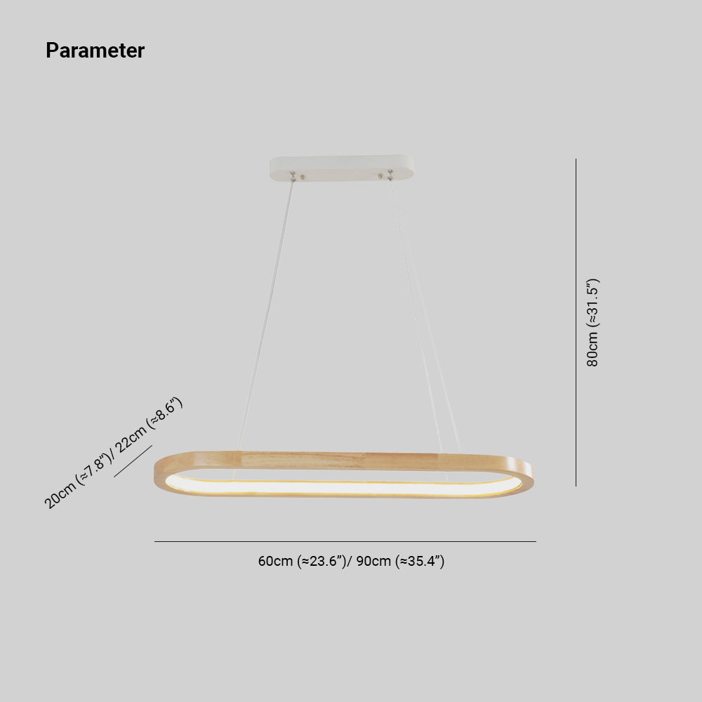 Garduru | Moderne LED-Hängelampen aus Metall und Holz für Wohnzimmer und Esszimmer