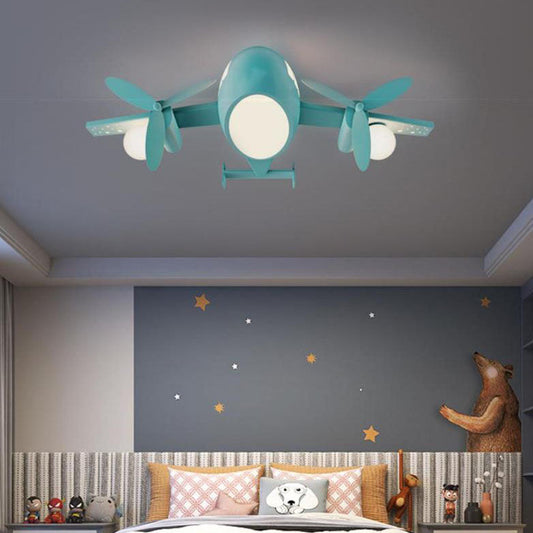 Garduru Kinder Deckenleuchte | Cartoon Flugzeug-Design | LED Dimmbar | Nordic Kreativ Stil