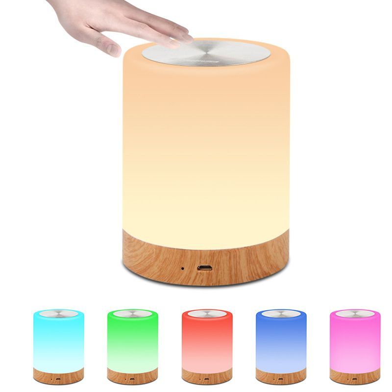 GlowEase – Dimmbarer LED Nachttischlampe mit Touch-Steuerung und farbenfroher Atmosphäre