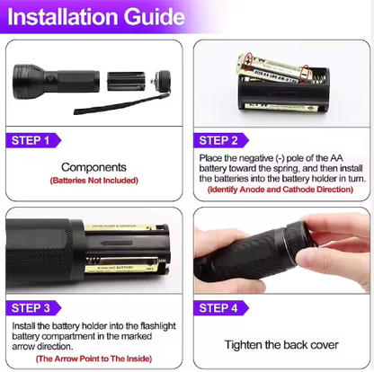 Luxora UV Taschenlampe Schwarzlicht zur Fleckenerkennung