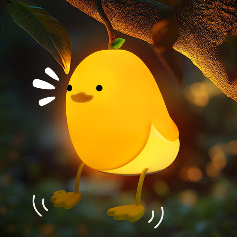 Garduru Mango Ente Nachtlicht LED Quetschsilikon Tap Lampe Bestes Geschenk für Baby und Mädchen