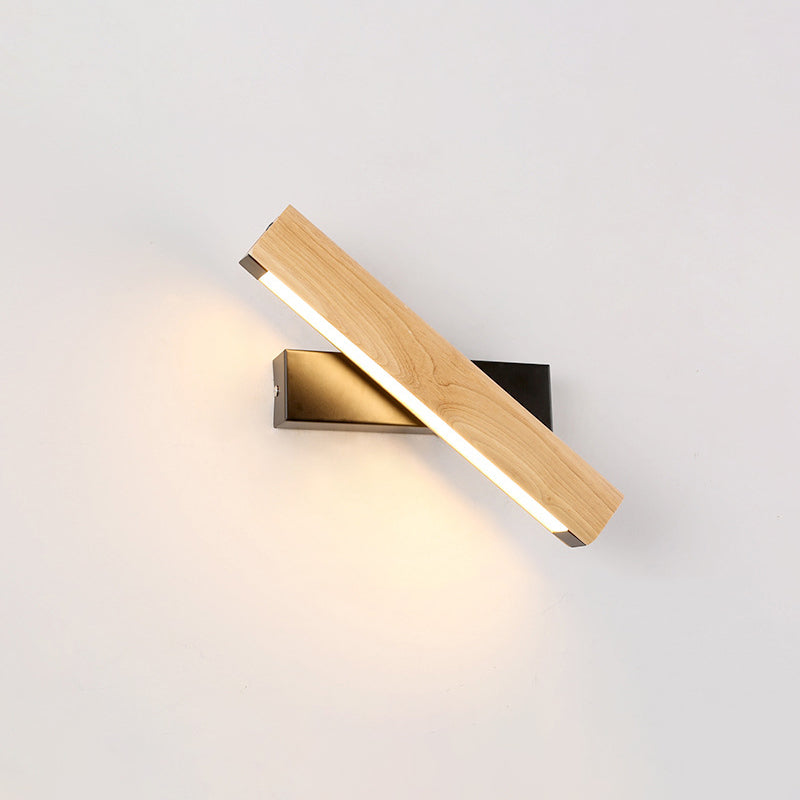 LinearLight - Moderne Holz Rotierbare LED Wandlampe für Schlafzimmer