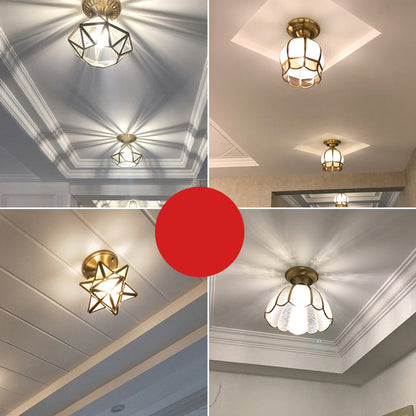Deckenleuchte Messing Metall Flush Mount Leuchte