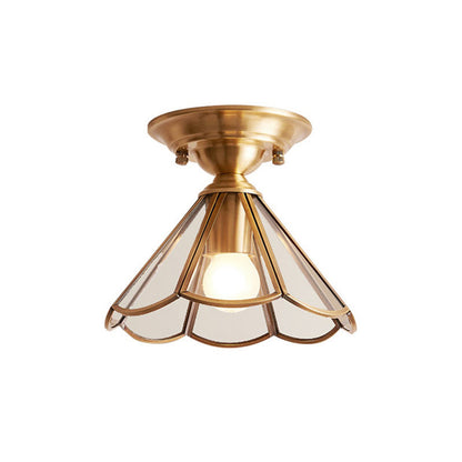 Deckenleuchte Messing Metall Flush Mount Leuchte