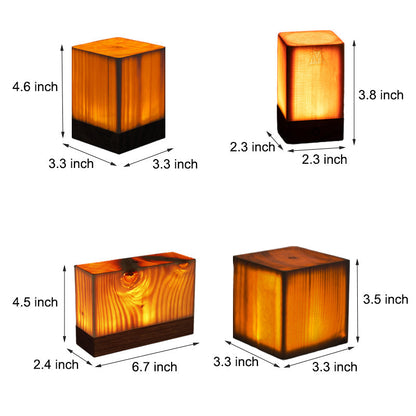 LumiWood – LED-Tischleuchte mit Akku und Touch-Steuerung