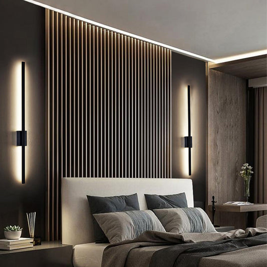 Industrielle Minimalistische Lange LED Eisen Wandleuchten für Zeitgenössische Wohnzimmerdekoration und Stilvolle Beleuchtung