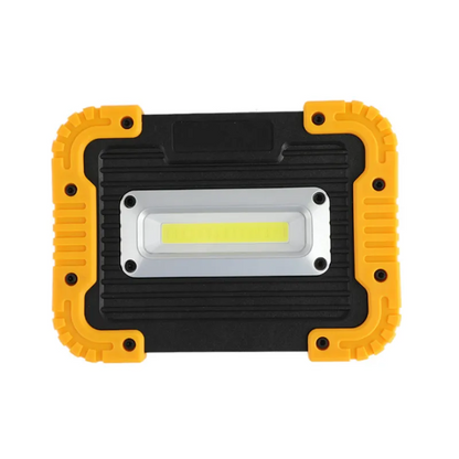 Wiederaufladbare LED Baustellenstrahler – Tragbare Arbeitsleuchte mit USB und Robuster Hülle