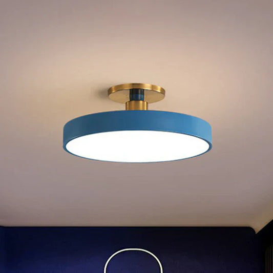 Garduru Flush Mount Light Skandinavischer Stil Acryl Schlafzimmer LED Semi Coil Deckenleuchte