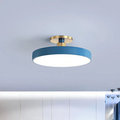 Garduru Flush Mount Light Skandinavischer Stil Acryl Schlafzimmer LED Semi Coil Deckenleuchte