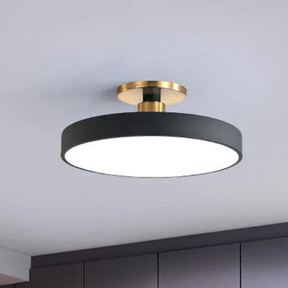 Garduru Flush Mount Light Skandinavischer Stil Acryl Schlafzimmer LED Semi Coil Deckenleuchte