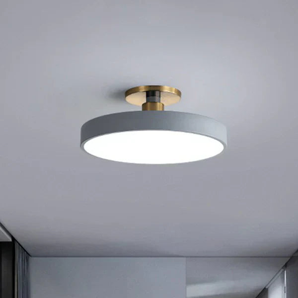 Garduru Flush Mount Light Skandinavischer Stil Acryl Schlafzimmer LED Semi Coil Deckenleuchte