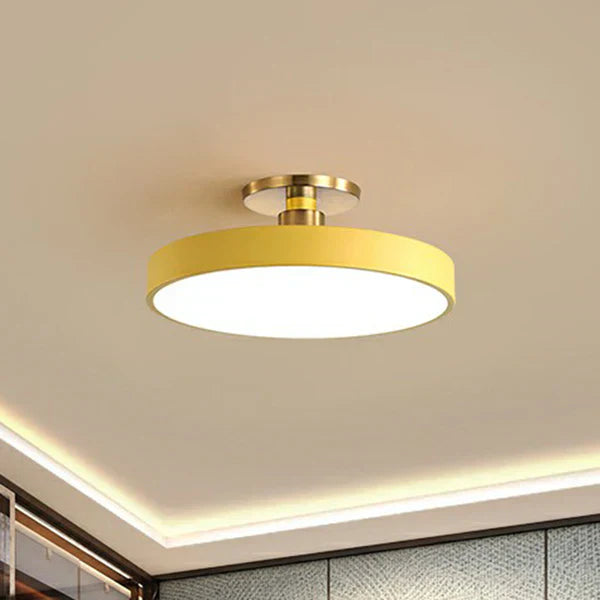 Garduru Flush Mount Light Skandinavischer Stil Acryl Schlafzimmer LED Semi Coil Deckenleuchte