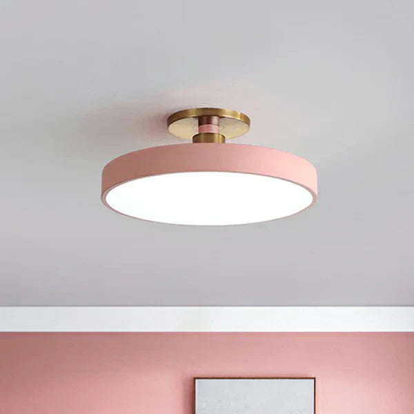 Garduru Flush Mount Light Skandinavischer Stil Acryl Schlafzimmer LED Semi Coil Deckenleuchte