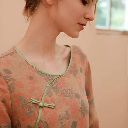 Retro-Stil Langarm-Nachtkleid