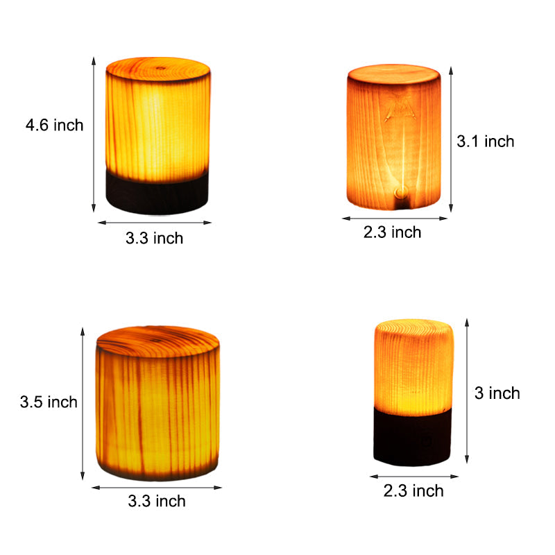 LumiWood – LED-Tischleuchte mit Akku und Touch-Steuerung