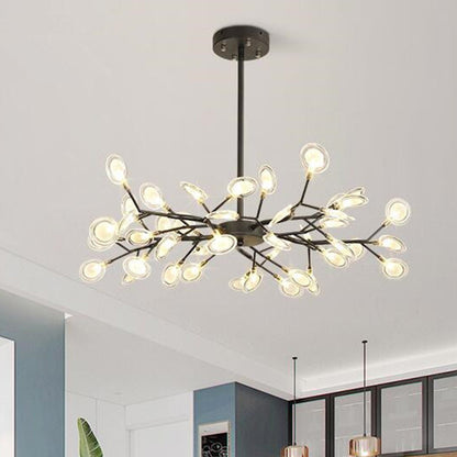Chandelier LED Design Libelle – Moderne Acrylleuchte mit Glühwürmchenblättereffekt