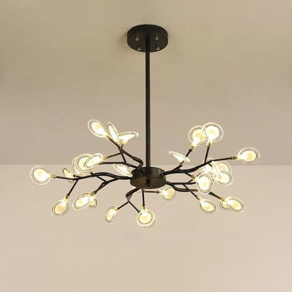 Chandelier LED Design Libelle – Moderne Acrylleuchte mit Glühwürmchenblättereffekt