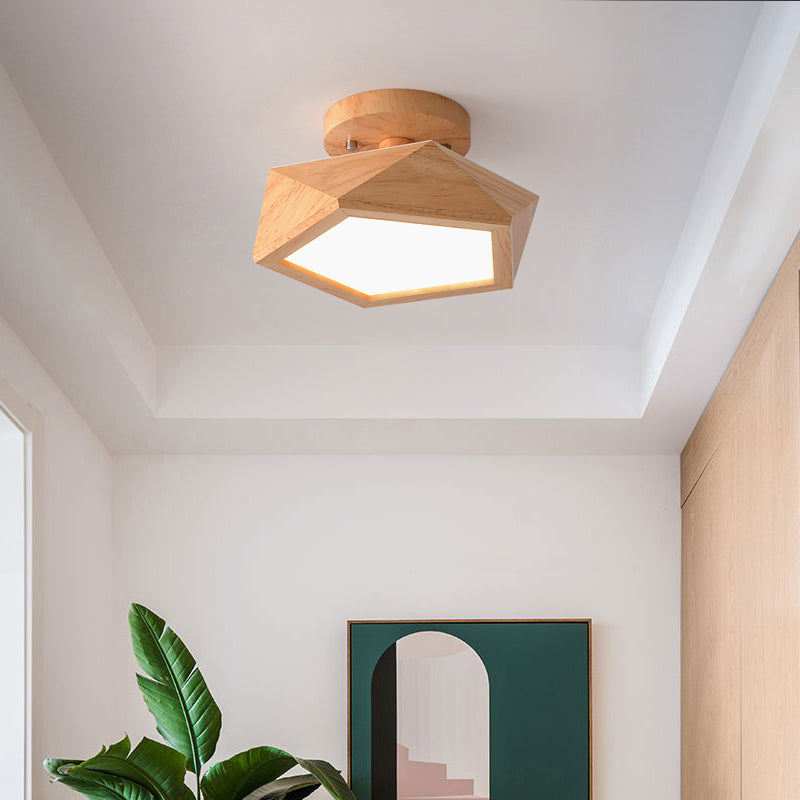 Garduru - Holz Deckenleuchte Semi Flush Mount für Moderne Flure